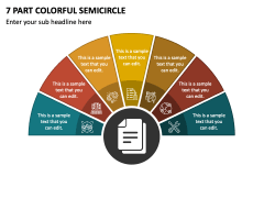 7 Part Colorful Semicircle PPT Slide 1