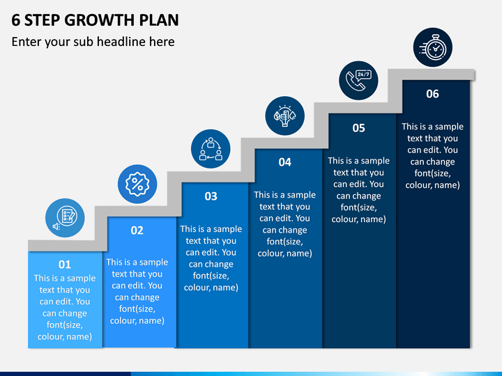 6 Step Growth Plan PPT Slide 1