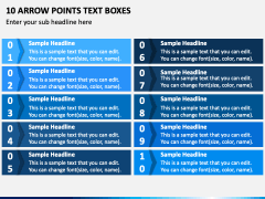 10 Arrow Points Text Boxes PPT Slide 2