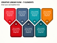 Creative Linear Flow - 7 Elements PPT Slide 1