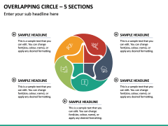 Overlapping Circle – 5 Sections PPT Slide 2