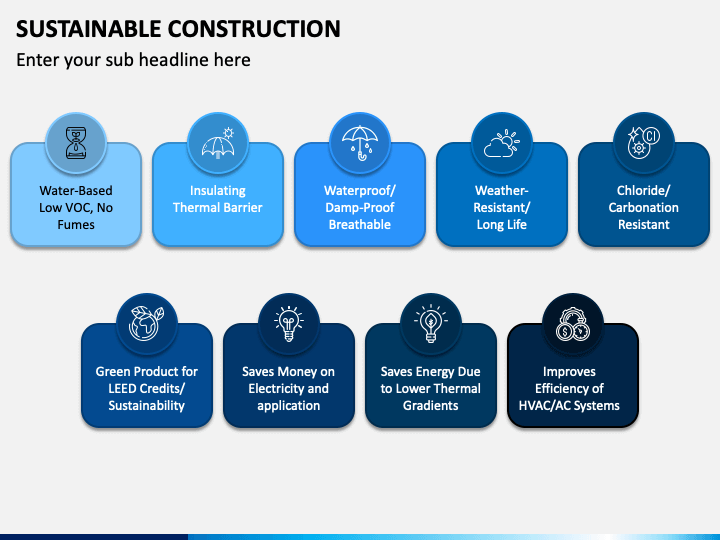 Sustainable Construction PPT Slide 1