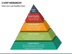 5 Step Hierarchy PPT Slide 2