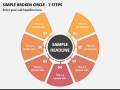 Simple Broken Circle - 7 Steps PPT Slide 1