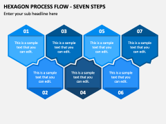 Hexagon Process Flow - Seven Steps PPT Slide 2