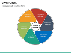 6 Part Circle PPT Slide 2