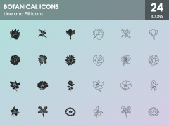 Botanical Icons PPT Slide 1