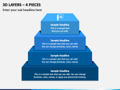 3d Layers - 4 Pieces PPT Slide 1