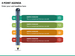 4 Point Agenda PPT Slide 2