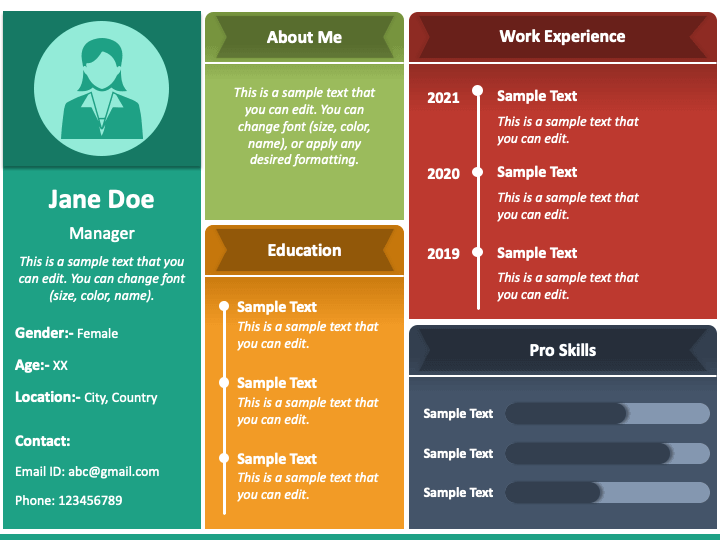 Candidate Profile PPT Slide 1