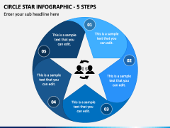 Circle Star Infographic - 5 Steps PPT Slide 2