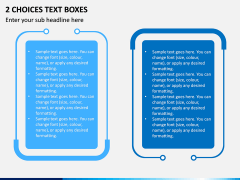 2 Choices Text Boxes PPT Slide 1