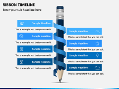 Ribbon Timeline Free PPT Slide 1