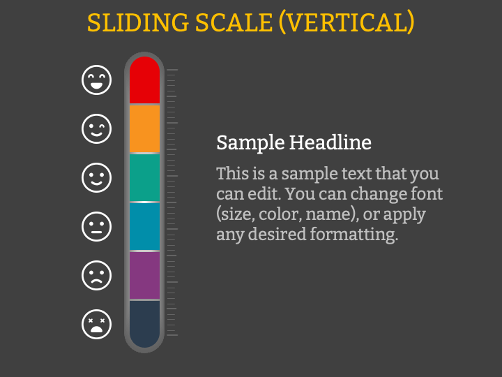 Animated Vertical Sliding Scale PPT Slide 1