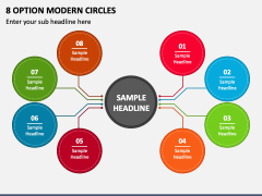 8 Option Modern Circles PPT Slide 2