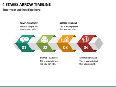 4 Stages Arrow Timeline PPT Slide 2