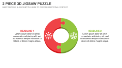 2 Piece 3D Jigsaw Puzzle PPT Slide 1