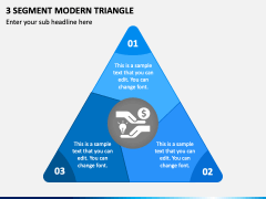 3 Segment Modern Triangle PPT Slide 2