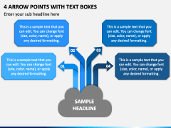 4 Arrow Points with Text Boxes PPT Slide 2