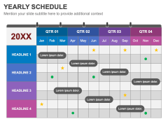 Yearly Schedule PPT Slide 1