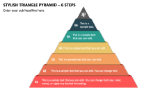 Stylish Triangle Pyramid - 6 Steps PPT Slide 1