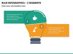 Bulb Infographics - 2 Segments PPT Slide 2