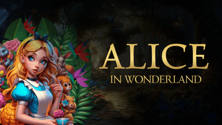 Alice in Wonderland Theme PPT Slide 1