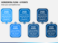 Horizontal Flow - 6 Points PPT Slide 2